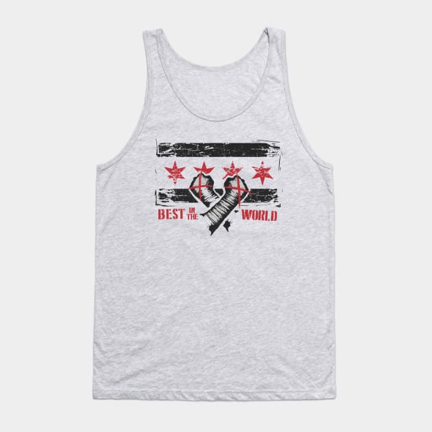 CM Punk Chicago Flag Tank Top by MunMun_Design